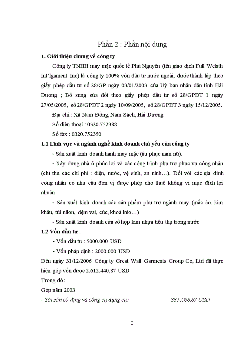 image for page Báo cáo thực tập tại Công ty TNHH may mặc quốc tế Phú Nguyên