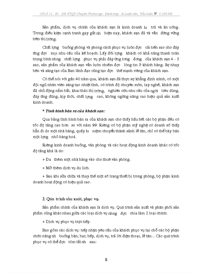 image for page Báo cáo thực tập tại Khách sạn dân chủ