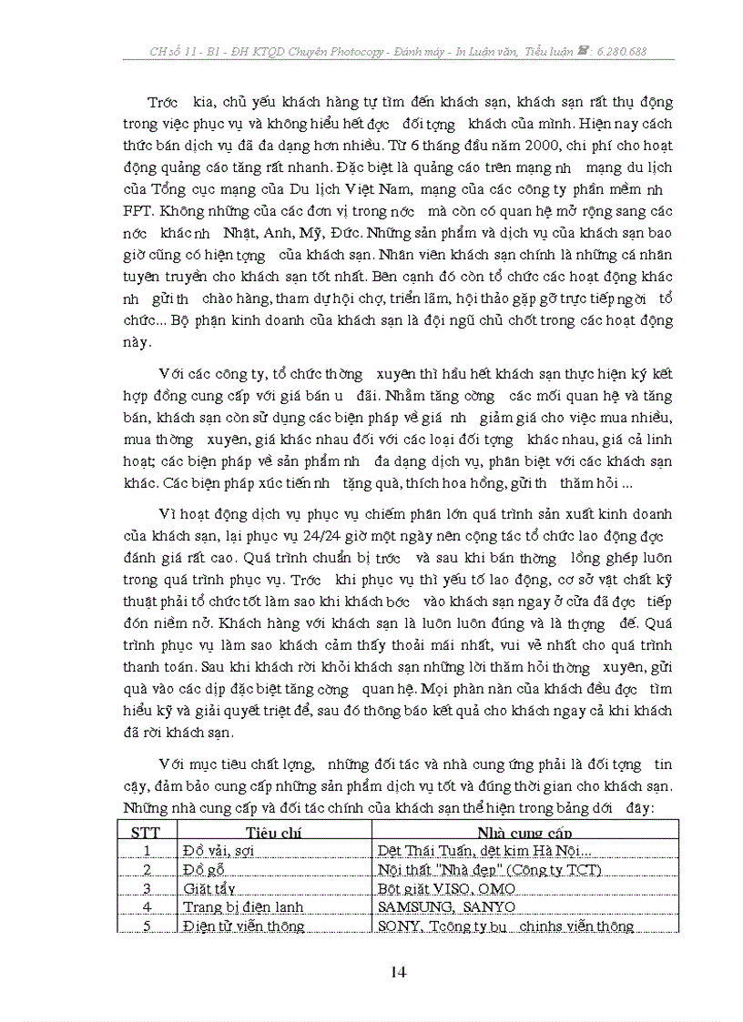 image for page Báo cáo thực tập tại Khách sạn dân chủ