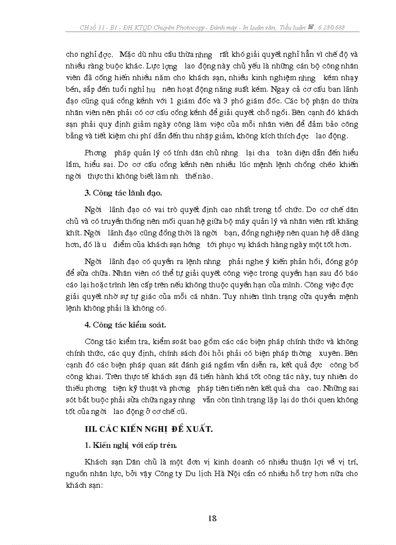 image for page Báo cáo thực tập tại Khách sạn dân chủ