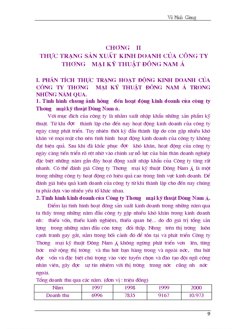 image for page Báo cáo thực tập tại Công ty thương mại kỹ thuật đông nam á