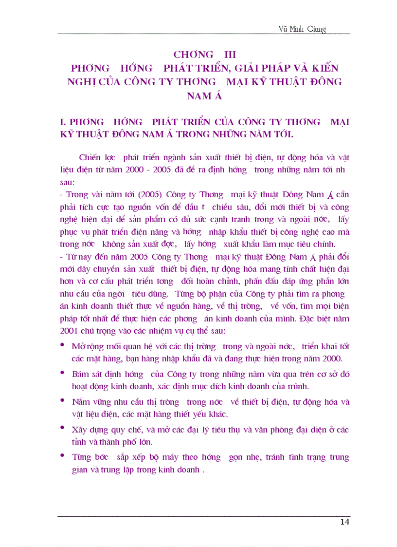 image for page Báo cáo thực tập tại Công ty thương mại kỹ thuật đông nam á