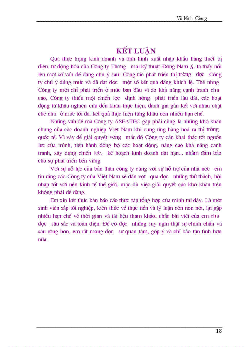 image for page Báo cáo thực tập tại Công ty thương mại kỹ thuật đông nam á