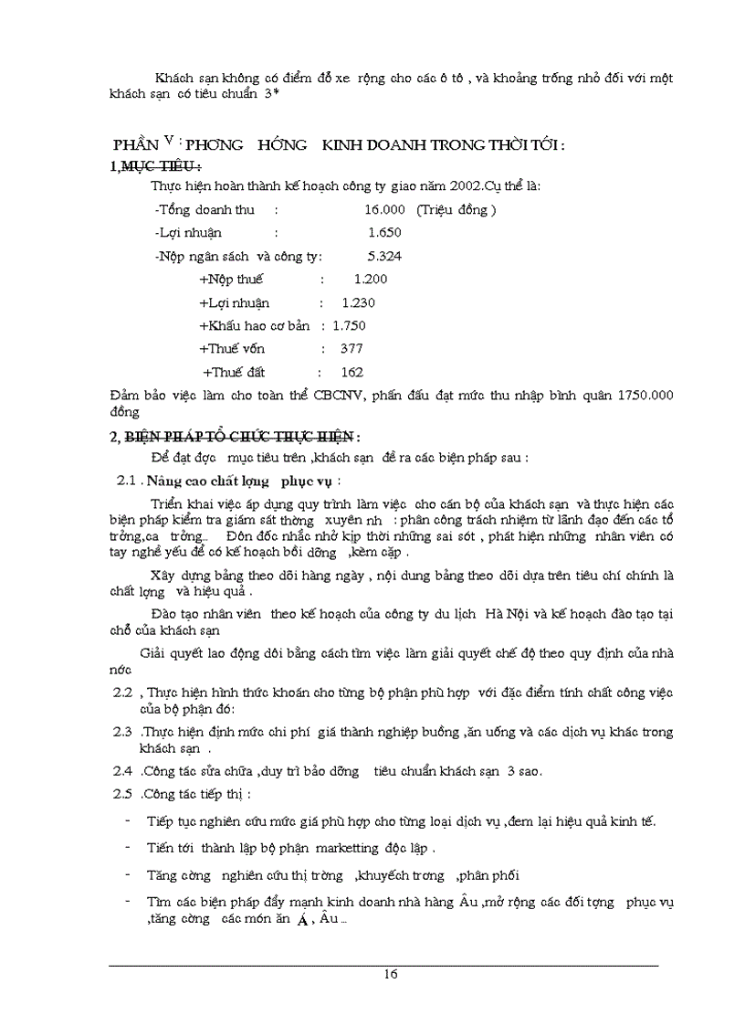 image for page Báo cáo thực tập tại khách sạn Hoà Bình