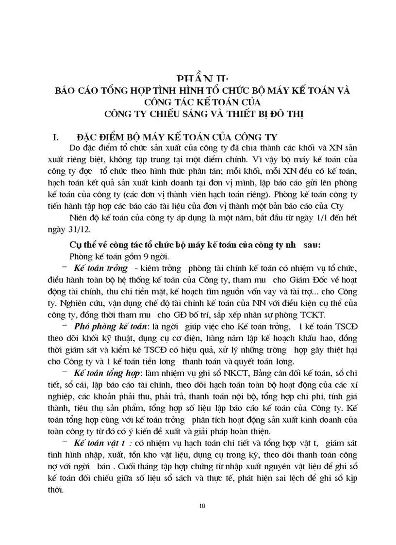 image for page Báo cáo thực tập tại Công ty chiếu sáng và thiết bị đô thị