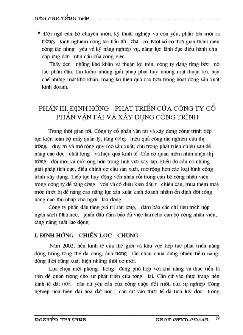 image for page Báo cáo thực tập tại Công ty cổ phần Vận Tải và Xây dựng Công trình