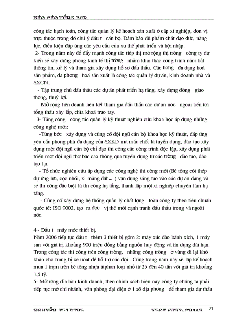 image for page Báo cáo thực tập tại Công ty cổ phần Vận Tải và Xây dựng Công trình