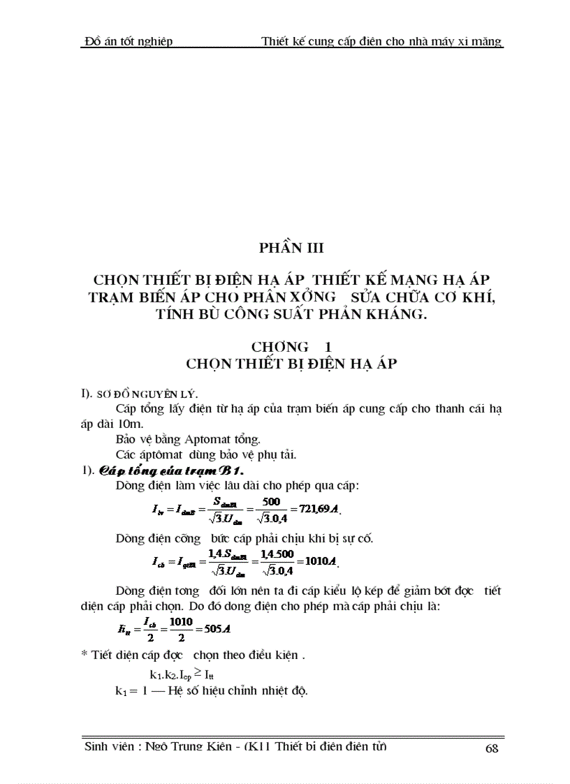 image for page Thiết kế cung cấp điện cho nhà máy xi măng