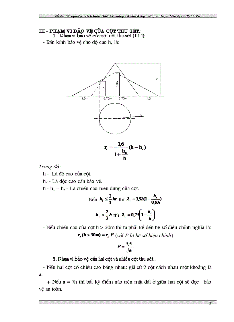 image for page Tính toán thiết kế chống sét cho đường dây và trạm biến áp 110kV