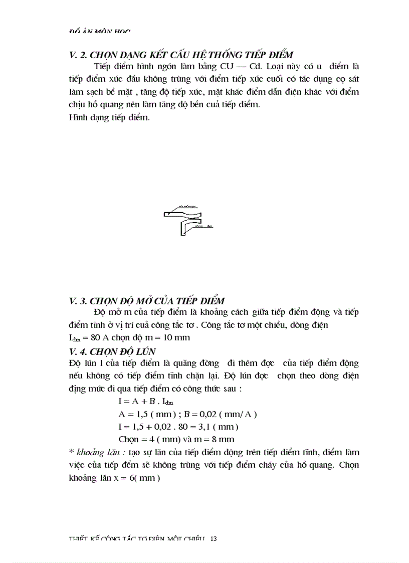 image for page Thiết kế công tác tơ một chiều