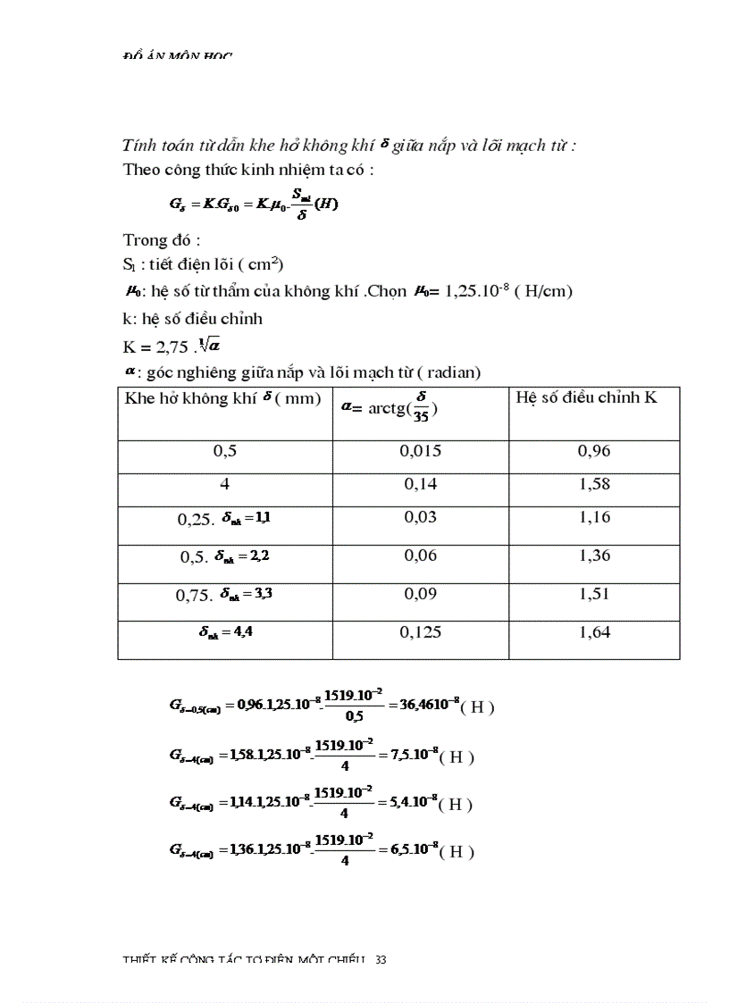 image for page Thiết kế công tác tơ một chiều