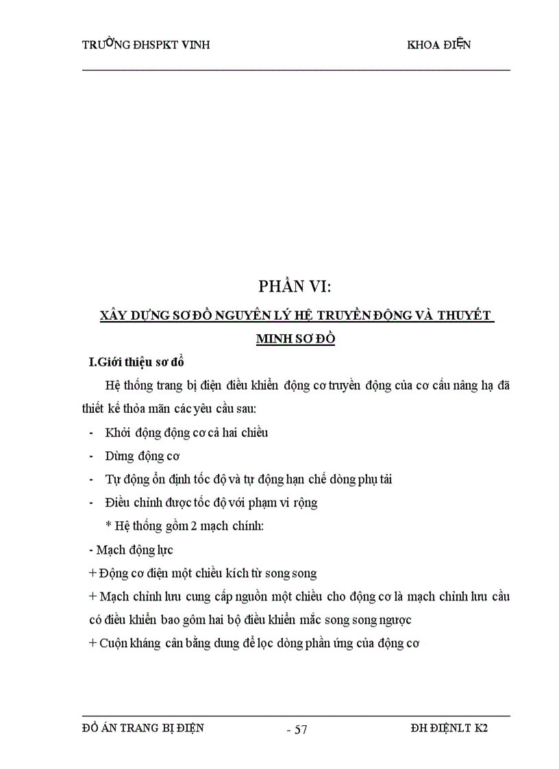 image for page Thiết kế trang bị điện cho máy nâng hạ cầu trục