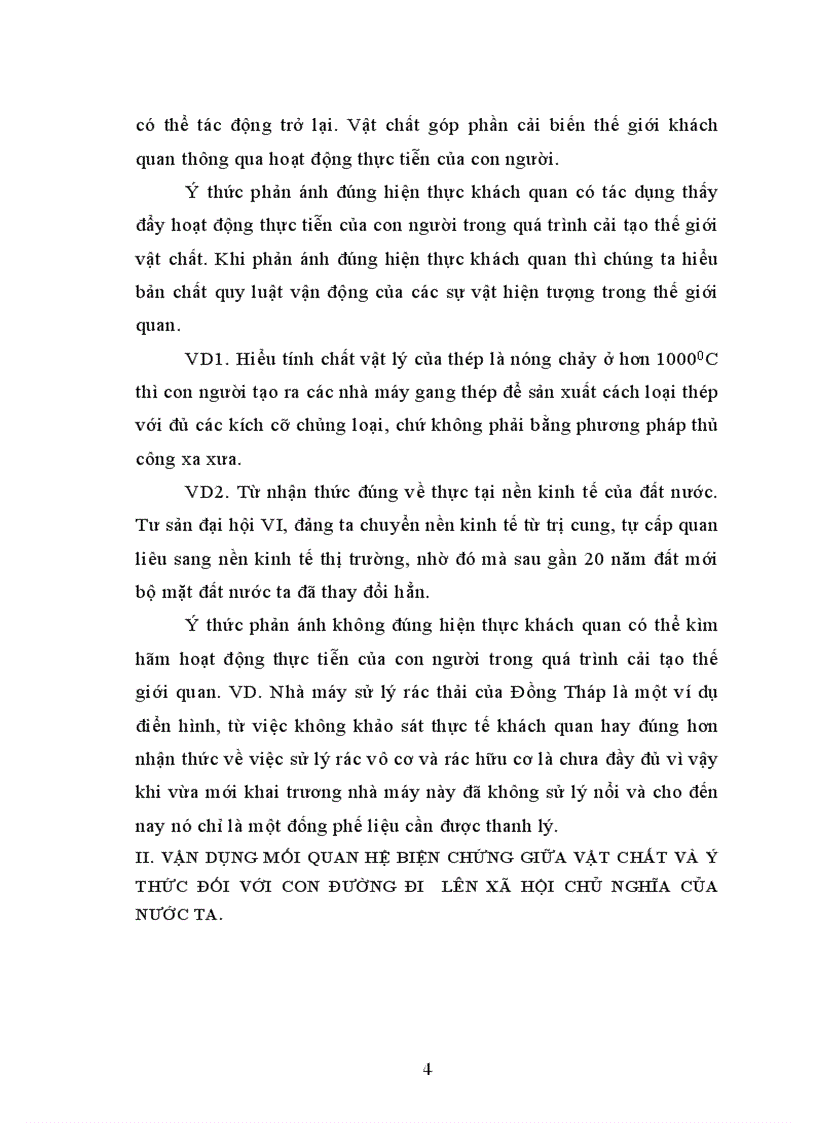 image for page Phân tích mối quan hệ giữa vật chất và ý thức vận dụng vào việc xây dựng xã hội chủ nghĩa ở nước ta