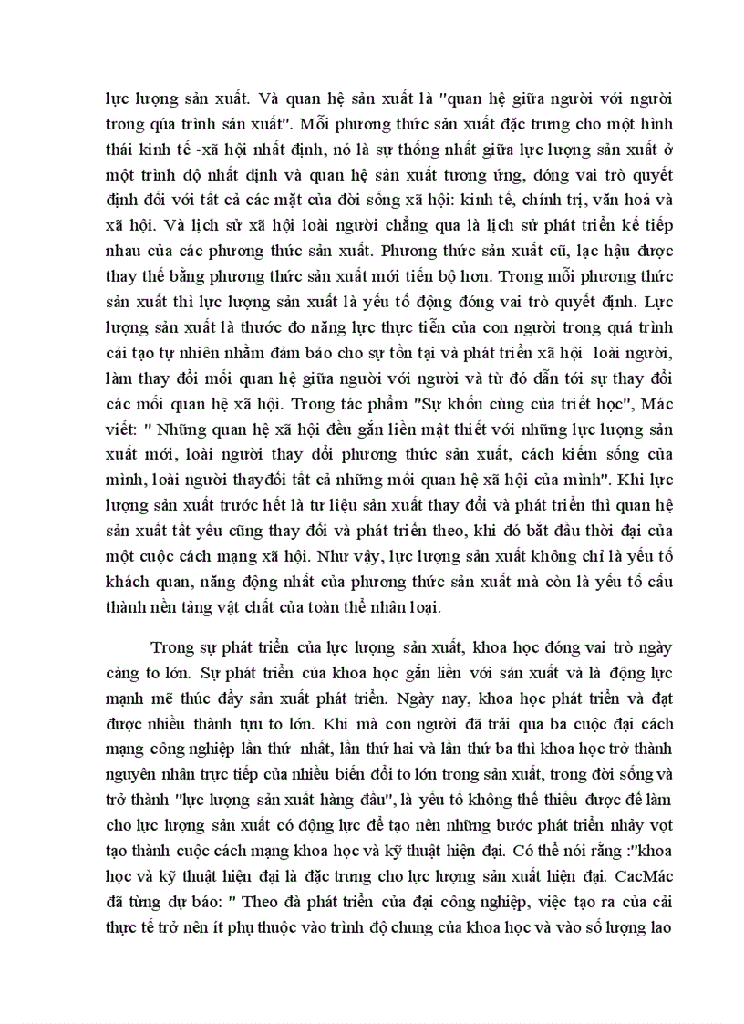 image for page Vai trò của khoa học và kỹ thuật trong sự phát triển lực lượng sản xuất