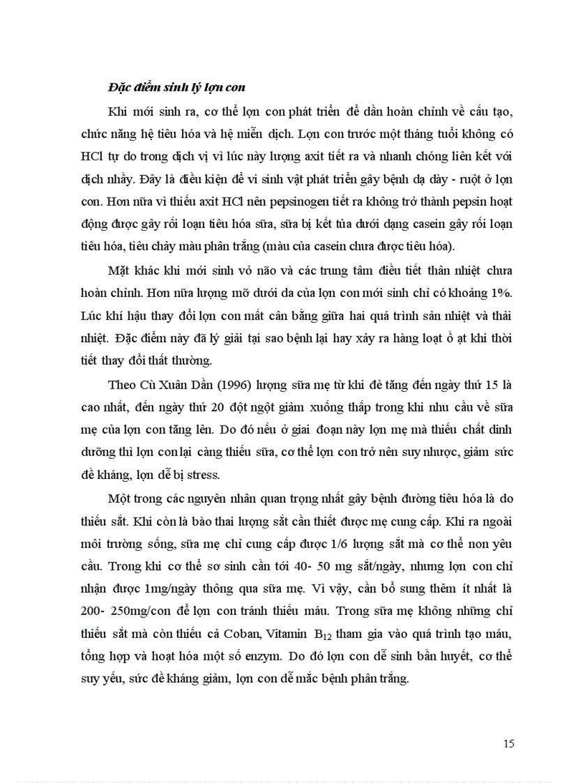 image for page Điều tra tình hình mắc bệnh phân trắng lợn con và biện pháp phòng trị bệnh tại Trung tâm nghiên cứu lợn Thuỵ Phương