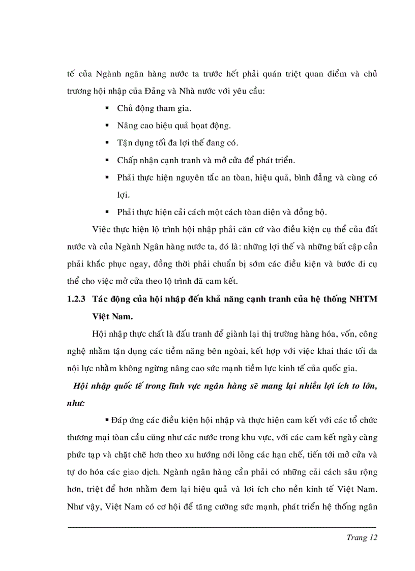 image for page Một số giải pháp nhằm nâng cao khả năng cạnh tranh của hệ thống Ngân hàng thương mại Việt Nam trong tiến trình hội nhập quốc tế