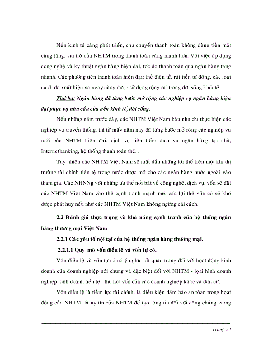 image for page Một số giải pháp nhằm nâng cao khả năng cạnh tranh của hệ thống Ngân hàng thương mại Việt Nam trong tiến trình hội nhập quốc tế