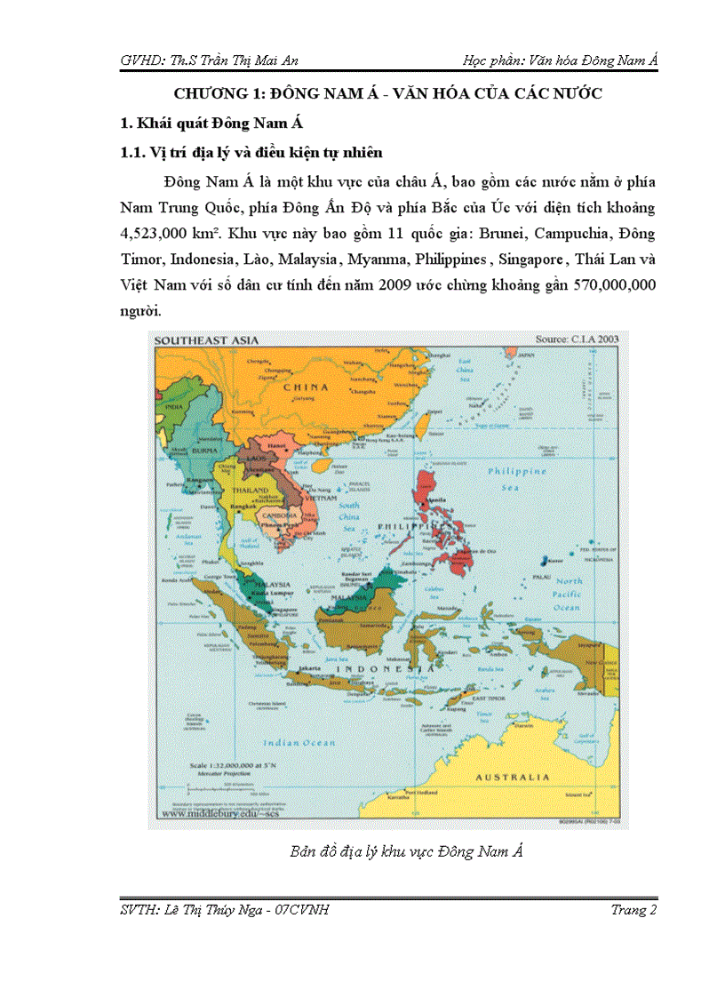 Tính tương đồng và dị biệt trong văn hóa giữa các nước ở khu vực Đông Nam Á