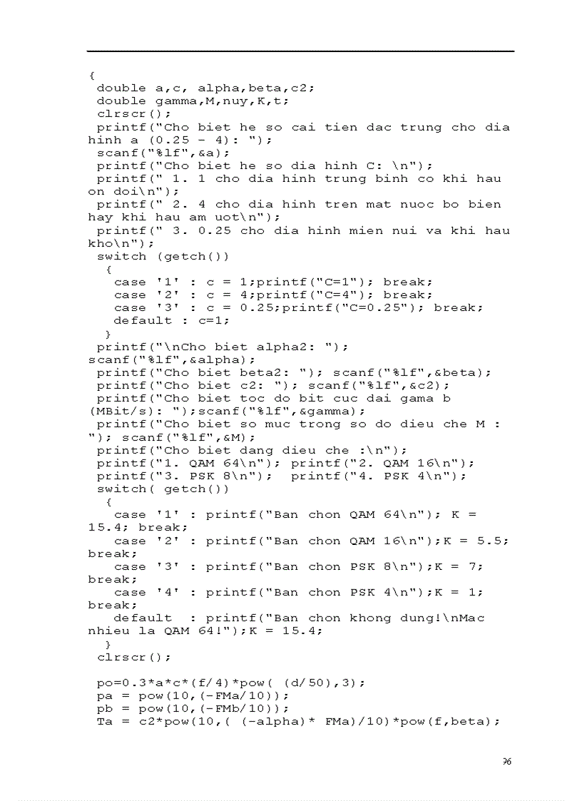 image for page Thiết kế và tính toán tuyến truyền dẫn Viba số thực tế