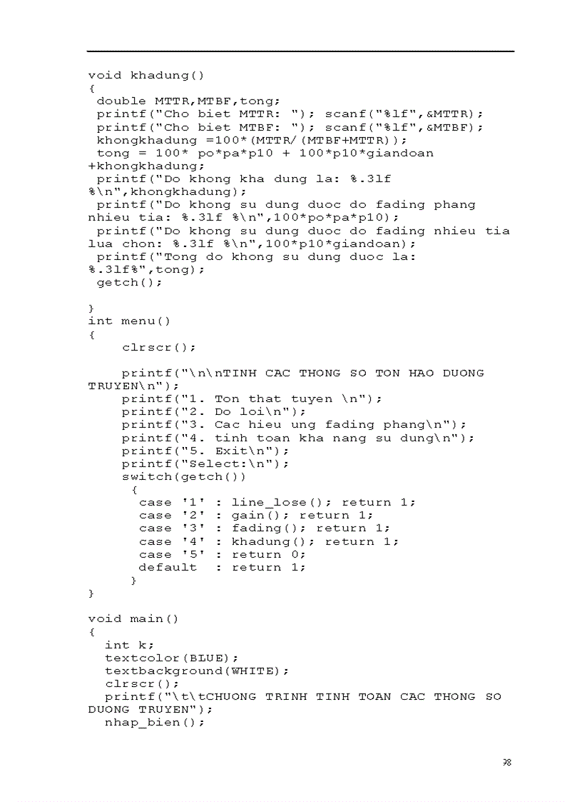 image for page Thiết kế và tính toán tuyến truyền dẫn Viba số thực tế