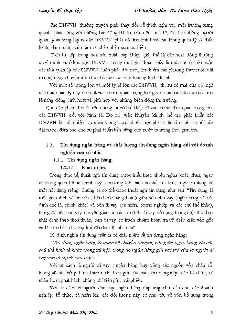 image for page Nâng cao chất lượng tín dụng đối với doanh nghiệp vừa và nhỏ tại Ngân hàng Thương mại Cổ phần Công thương Việt Nam Chi nhánh Hà Nội