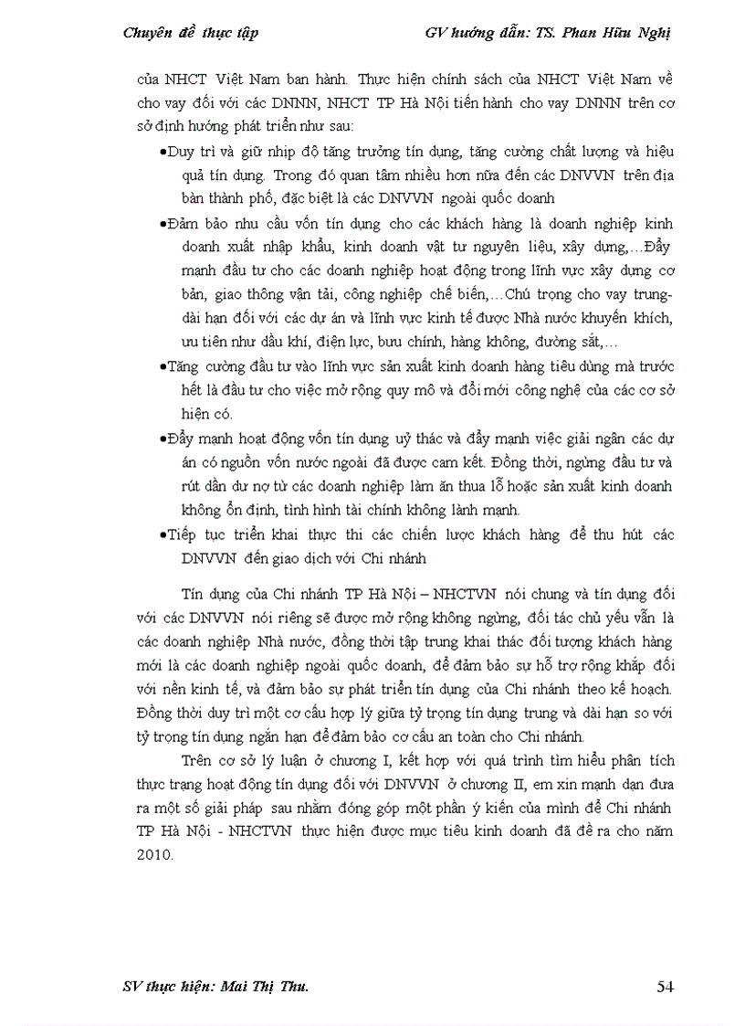 image for page Nâng cao chất lượng tín dụng đối với doanh nghiệp vừa và nhỏ tại Ngân hàng Thương mại Cổ phần Công thương Việt Nam Chi nhánh Hà Nội