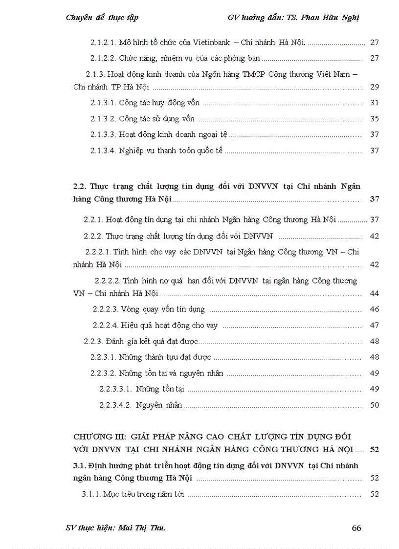 image for page Nâng cao chất lượng tín dụng đối với doanh nghiệp vừa và nhỏ tại Ngân hàng Thương mại Cổ phần Công thương Việt Nam Chi nhánh Hà Nội