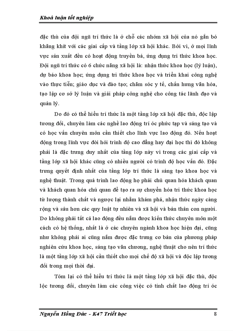 image for page Tiểu luận Đội ngũ trí thức Việt Nam với sự nghiệp công nghiệp hoá hiện đại hóa đất nước