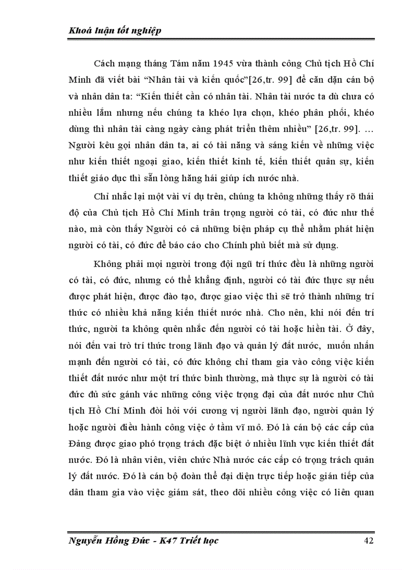 image for page Tiểu luận Đội ngũ trí thức Việt Nam với sự nghiệp công nghiệp hoá hiện đại hóa đất nước