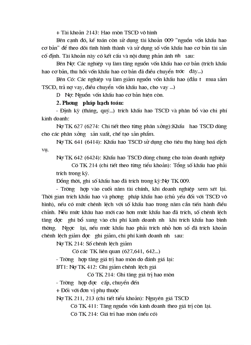 image for page Hạch toán khấu hao TSCĐ