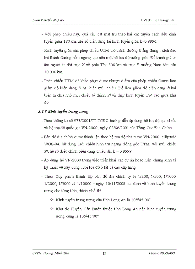 image for page Thiết kế lưới khống chế toạ độ phục vụ công tác đo vẽ bản đồ địa chính tỷ lệ 1 1000 1 2000 khu vực huyện Cần Đước tỉnh Long An