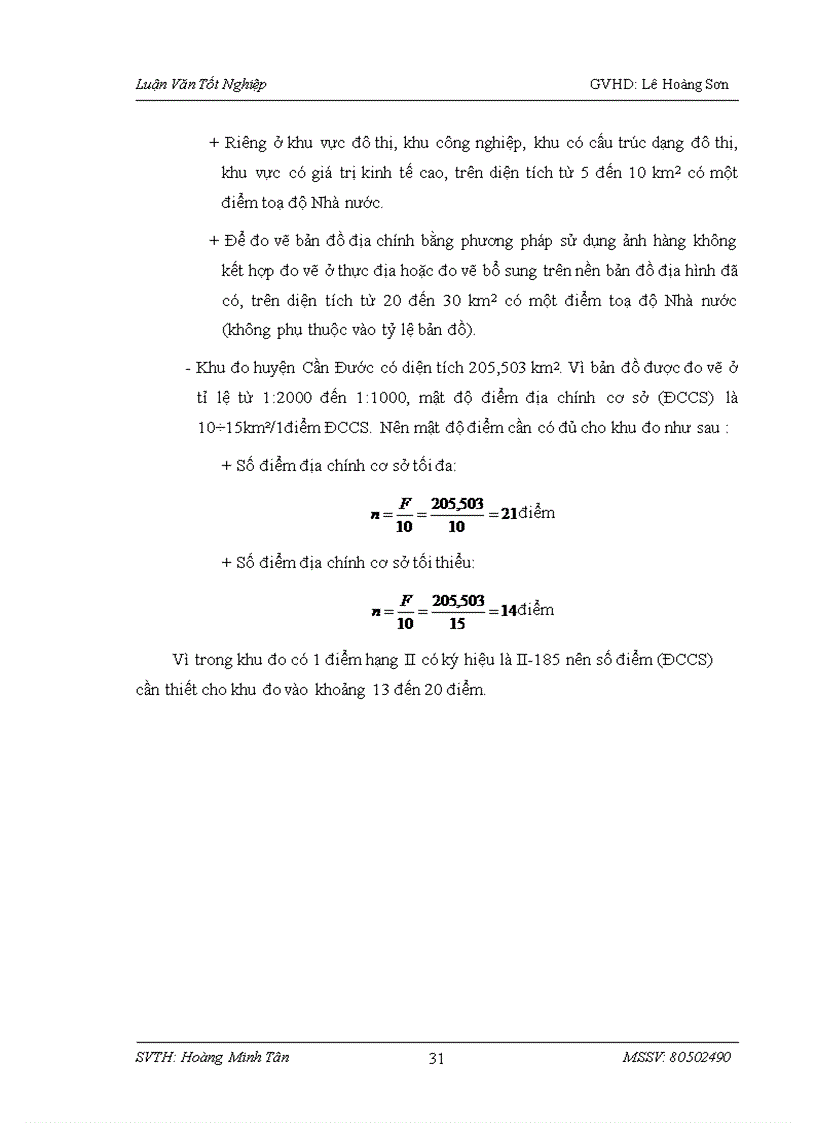 image for page Thiết kế lưới khống chế toạ độ phục vụ công tác đo vẽ bản đồ địa chính tỷ lệ 1 1000 1 2000 khu vực huyện Cần Đước tỉnh Long An