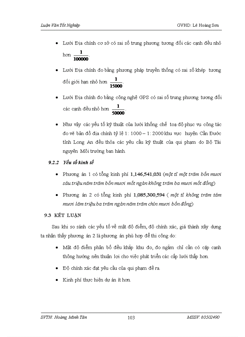 image for page Thiết kế lưới khống chế toạ độ phục vụ công tác đo vẽ bản đồ địa chính tỷ lệ 1 1000 1 2000 khu vực huyện Cần Đước tỉnh Long An