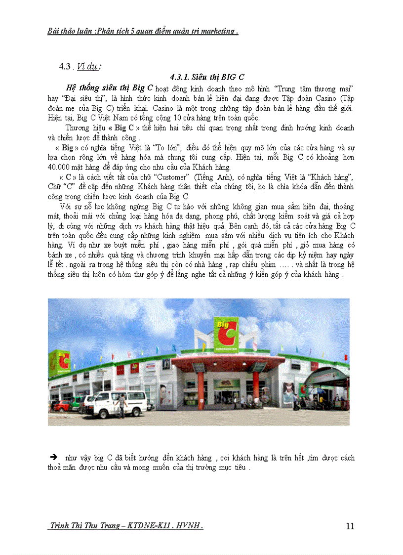 image for page Bài thảo luận Phân tích 5 quan điểm quản trị marketing