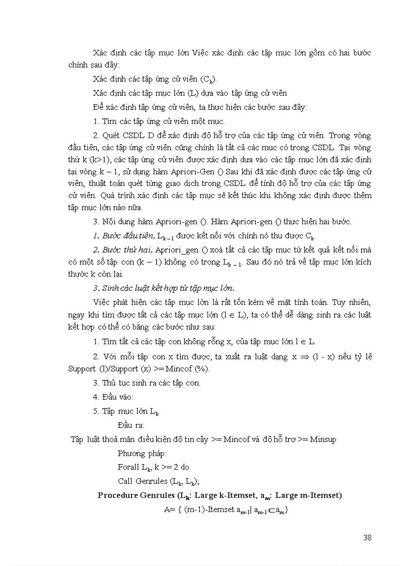 image for page Khai phá dữ liệu bằng luật kết hợp