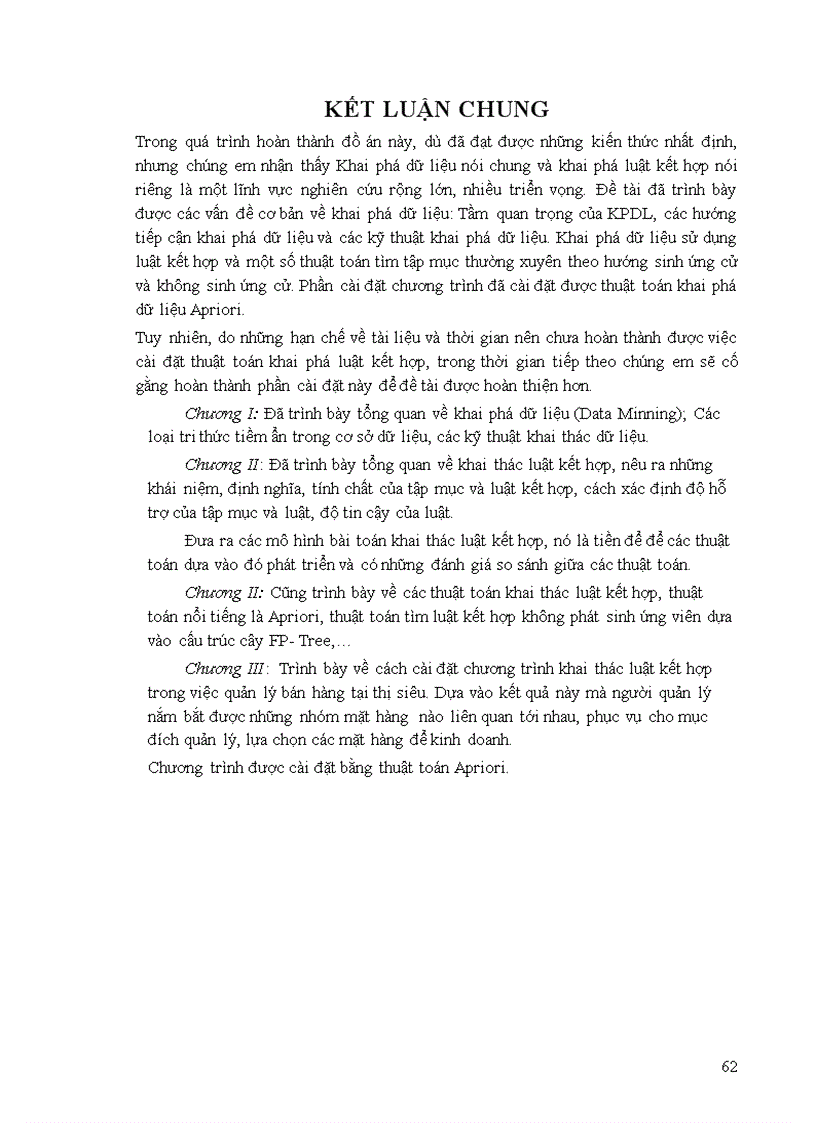 image for page Khai phá dữ liệu bằng luật kết hợp