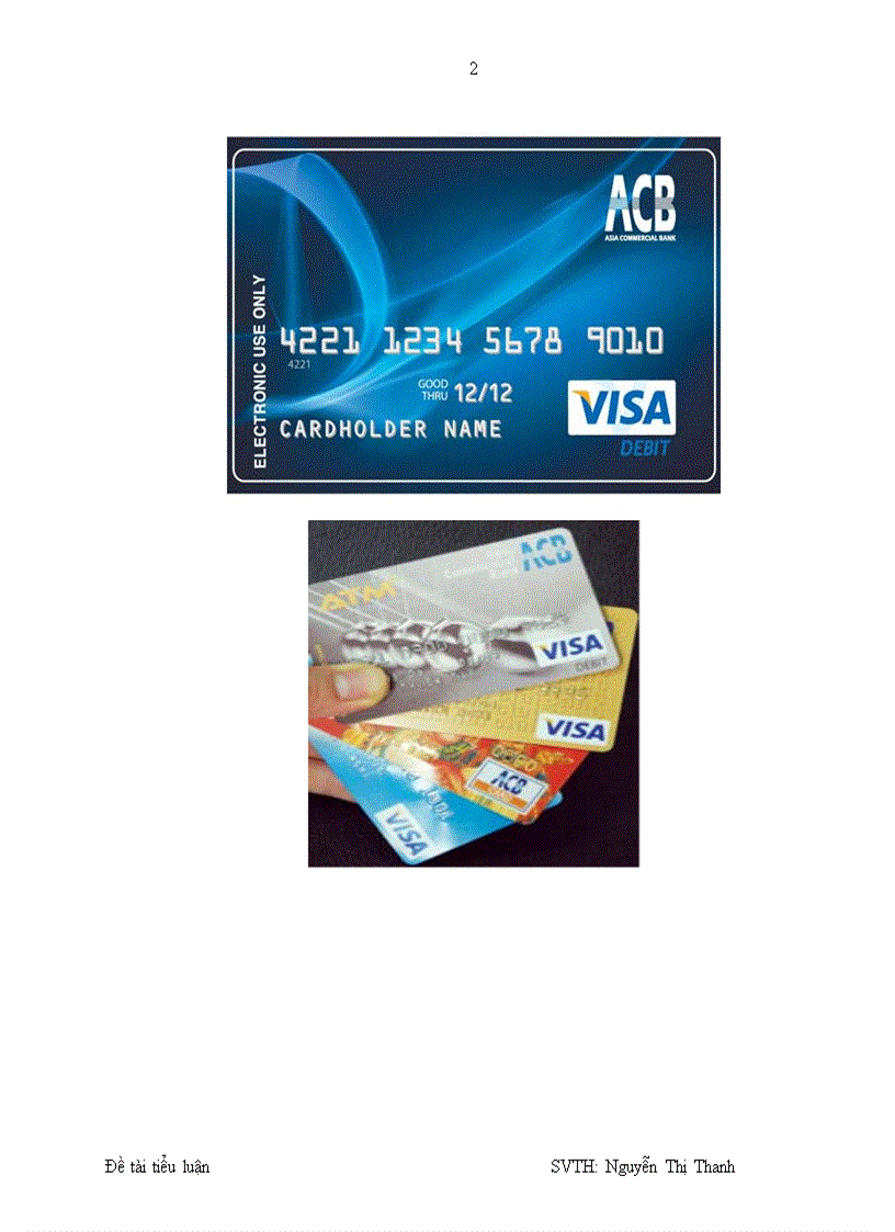 Giải pháp phát triển thẻ thanh toán tai Ngân hàng thương mại cổ phần Á Châu ACB