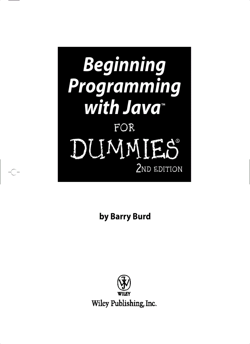 image for page Beginning Programming with Java For Dummies