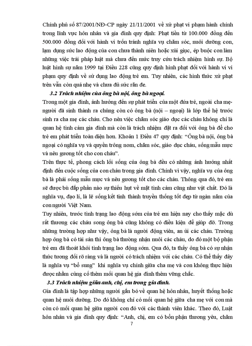 image for page Bài tập lớn hôn nhân đề 8 nêu trách nhiệm của cha mẹ và của những người thân thích về tình trạng trẻ em phải lao động sớm