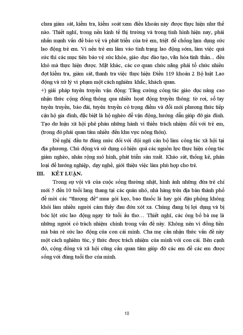 image for page Bài tập lớn hôn nhân đề 8 nêu trách nhiệm của cha mẹ và của những người thân thích về tình trạng trẻ em phải lao động sớm