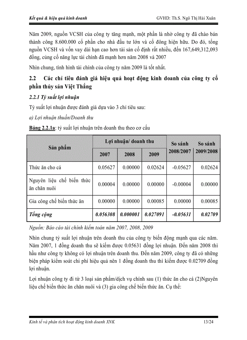 image for page Phân tích đánh giá kết quả hiệu quả kinh doanh của công ty cổ phần thủy sản việt thắng