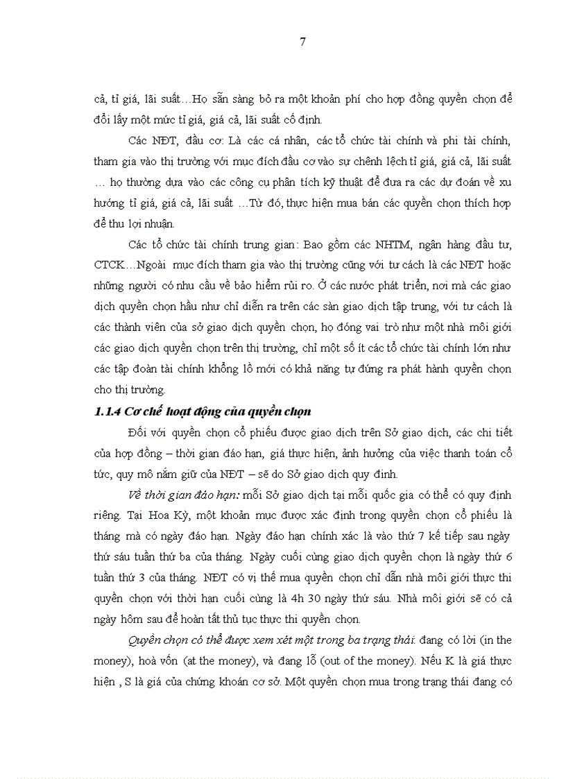 image for page Quyền chọn chứng khoán điều kiện khả năng và giải pháp để áp dụng quyền chọn chứng khoán vào thị trường chứng khoán Việt Nam