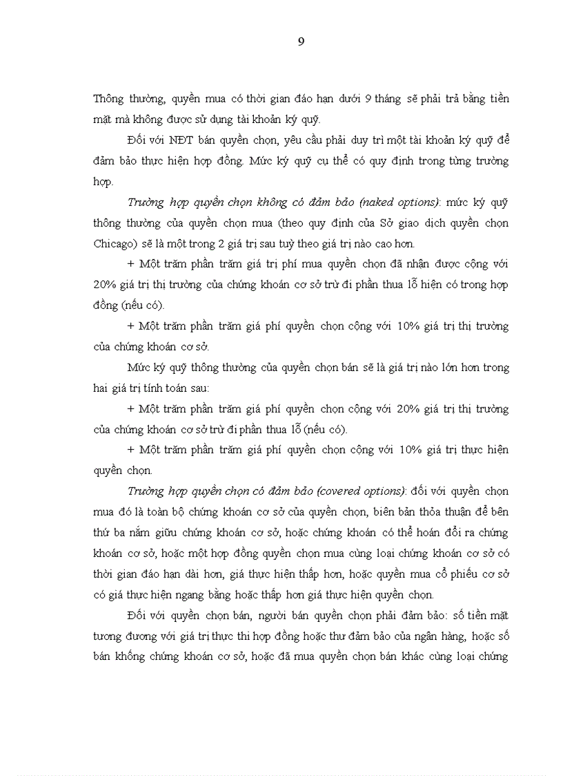 image for page Quyền chọn chứng khoán điều kiện khả năng và giải pháp để áp dụng quyền chọn chứng khoán vào thị trường chứng khoán Việt Nam