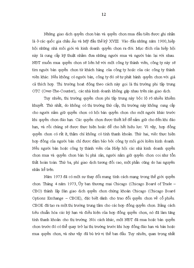 image for page Quyền chọn chứng khoán điều kiện khả năng và giải pháp để áp dụng quyền chọn chứng khoán vào thị trường chứng khoán Việt Nam