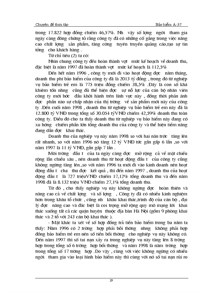 image for page Thực trạng và một số biện pháp phát triển nghiệp vụ này ở công ty Bảo hiểm nhân thọ