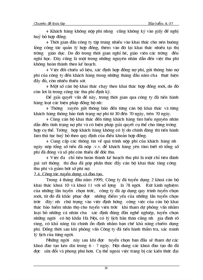 image for page Thực trạng và một số biện pháp phát triển nghiệp vụ này ở công ty Bảo hiểm nhân thọ