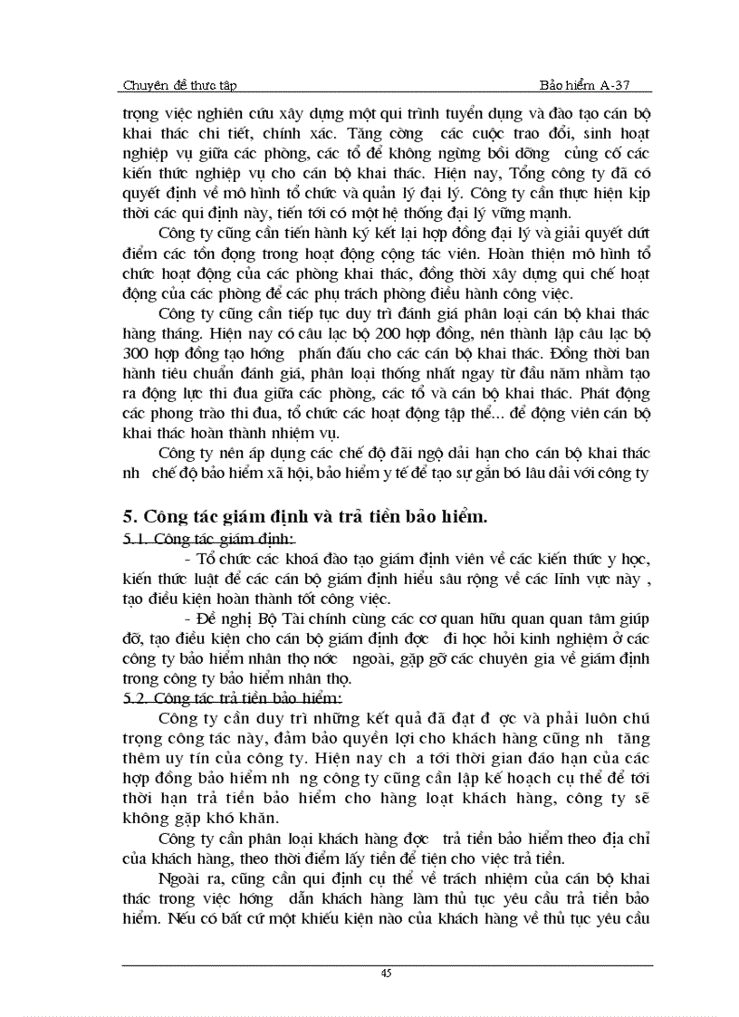 image for page Thực trạng và một số biện pháp phát triển nghiệp vụ này ở công ty Bảo hiểm nhân thọ
