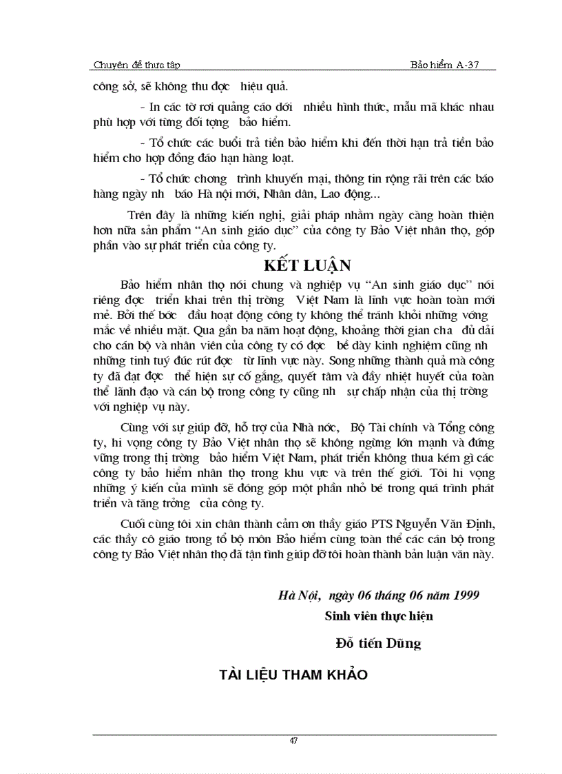 image for page Thực trạng và một số biện pháp phát triển nghiệp vụ này ở công ty Bảo hiểm nhân thọ