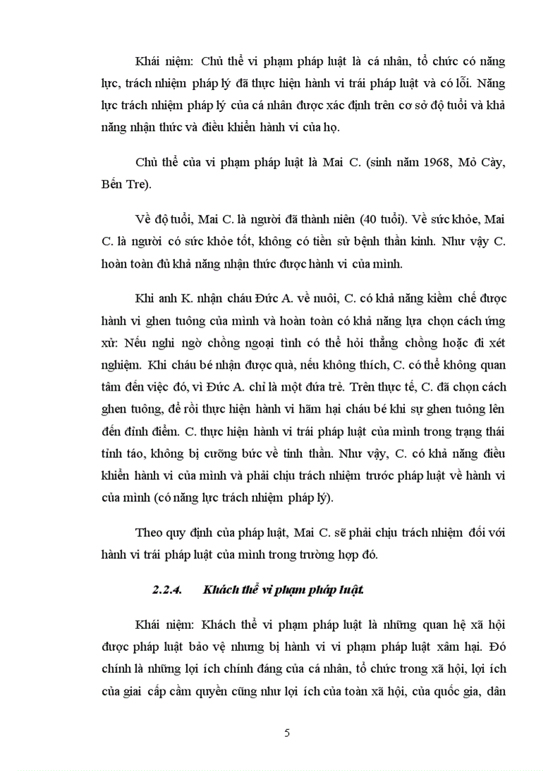image for page Cho một ví dụ về vi phạm pháp luật và phân tích cấu thành của vi phạm pháp luật đó