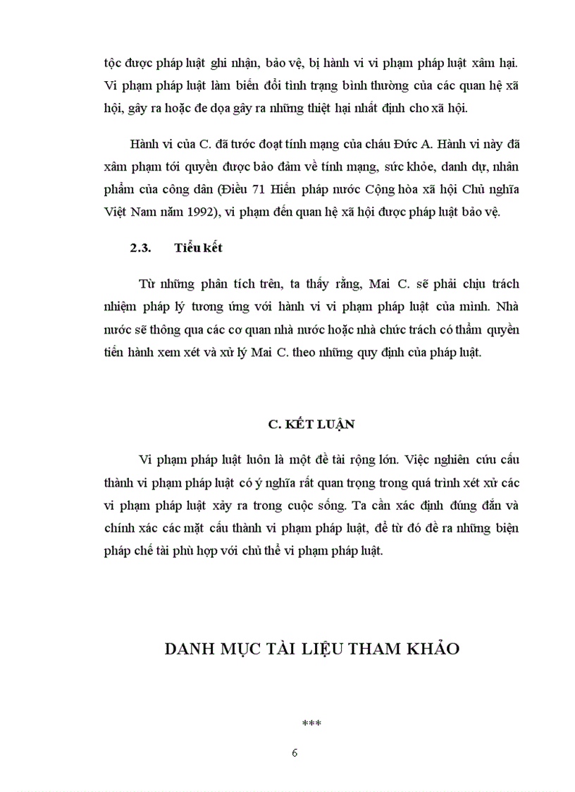 image for page Cho một ví dụ về vi phạm pháp luật và phân tích cấu thành của vi phạm pháp luật đó